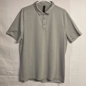 Lululemon Men’s Grey Stripped Evolution Polo Size XL